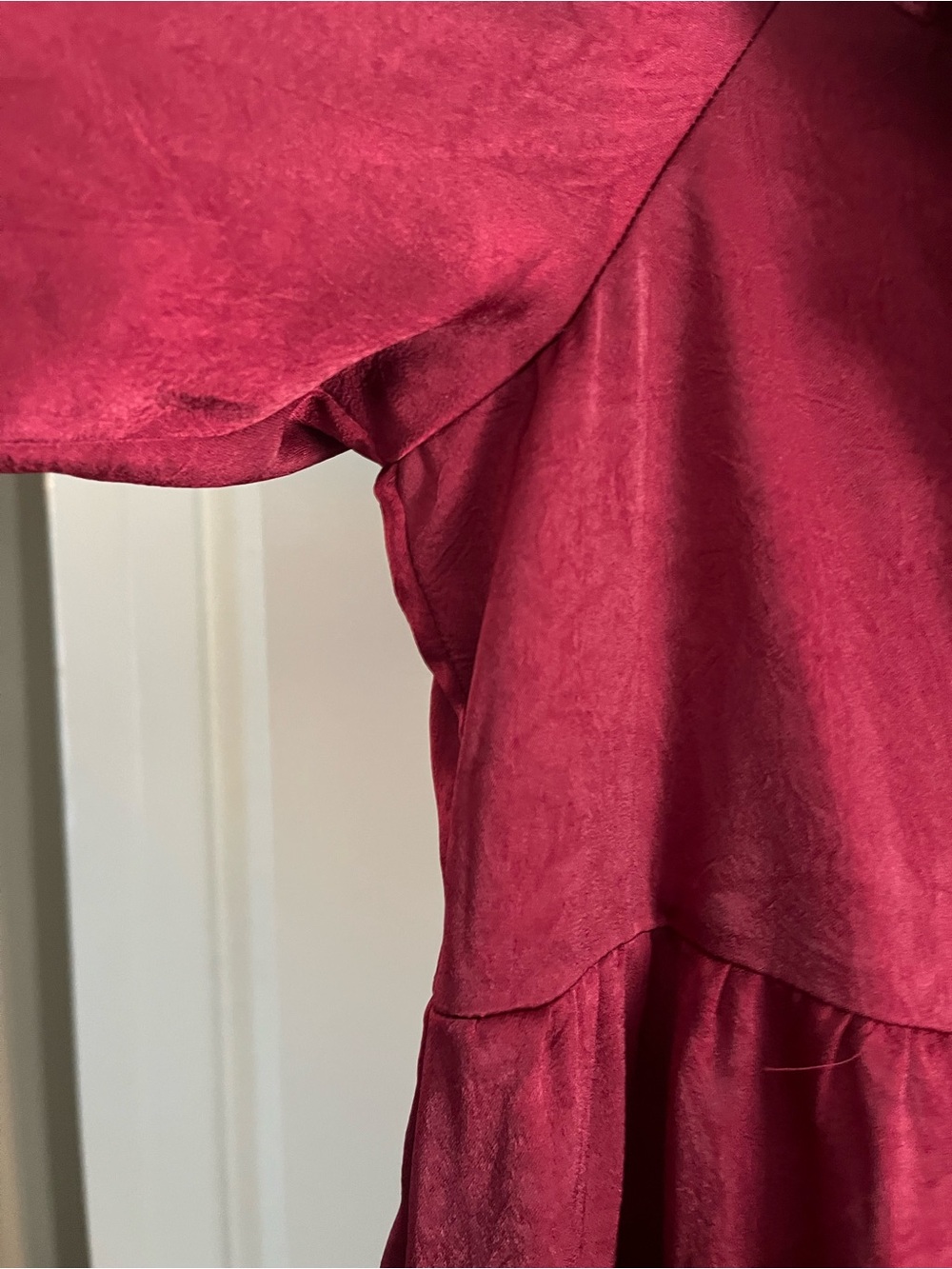 Gigio Red Satin Midi Dress - Picture 3 of 5